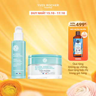 Combo cấp ẩm da khô Yves Rocher Hydra Vegetal: Kem dưỡng 48H + Tinh chất cấp ẩm 100H