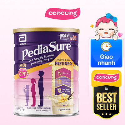 Abbott PediaSure Hương Vani, 1-10 tuổi, 800g - Con Cưng