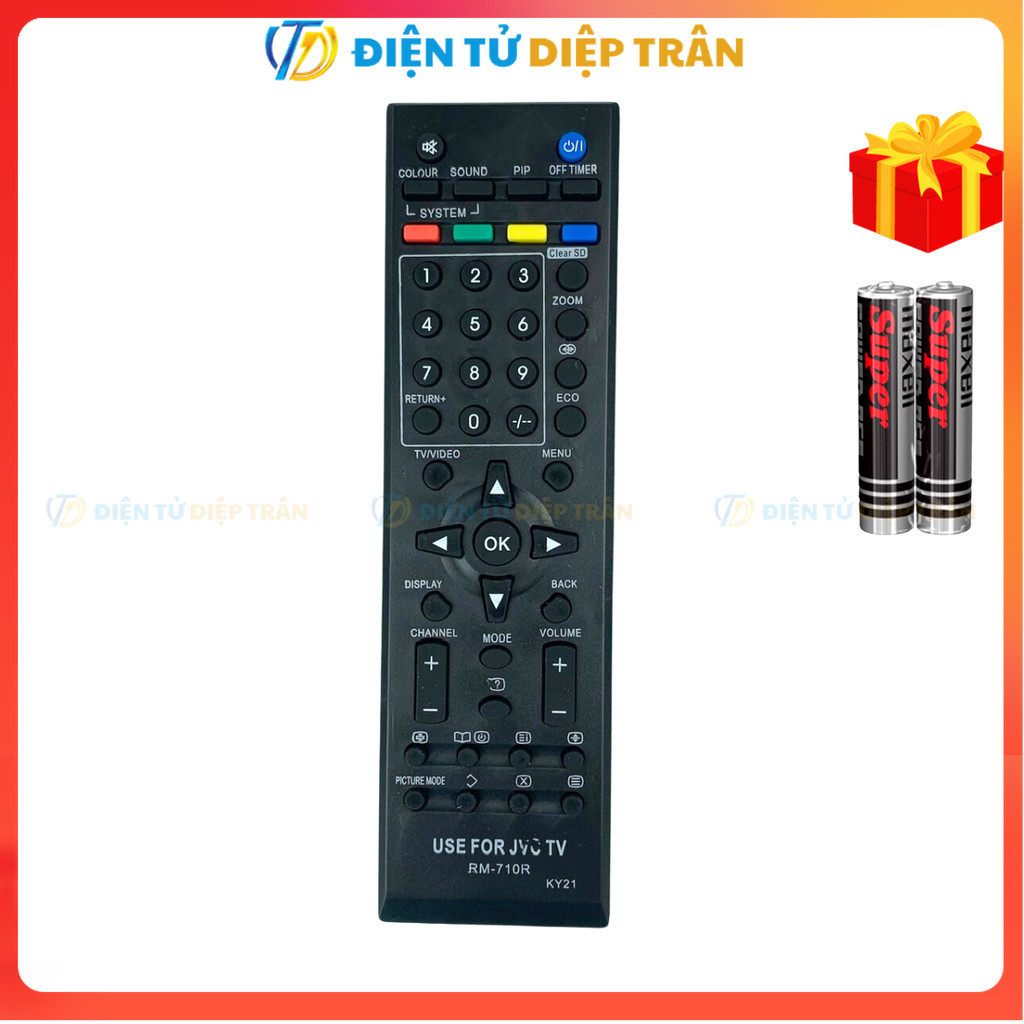 Remote điều khiển tivi JVC Mã 01, Remote tivi JVC - Tặng kèm pin - TT.Store_vn