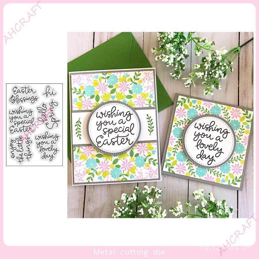 Tiếng Anh 2024 Phong Cách Mới Silicone Seal PVC Word 6242 Bộ Sổ Tay Trong Suốt DIY Seal PWMN