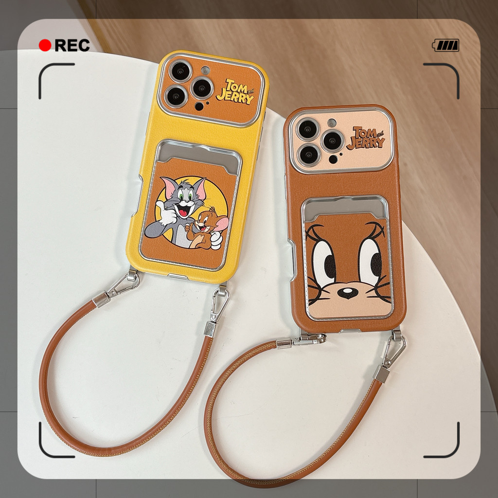 Dành cho iphone17ProMax vỏ 5E62 Biểu cảm chuột Jerry màu nâu & Chuột Tom Cat Jerry màu vàng iPhone16