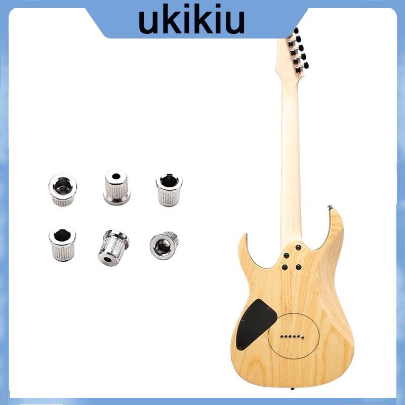 6x Chrome Guitar String Through Body Ferrules Bass String Ferrules Durable