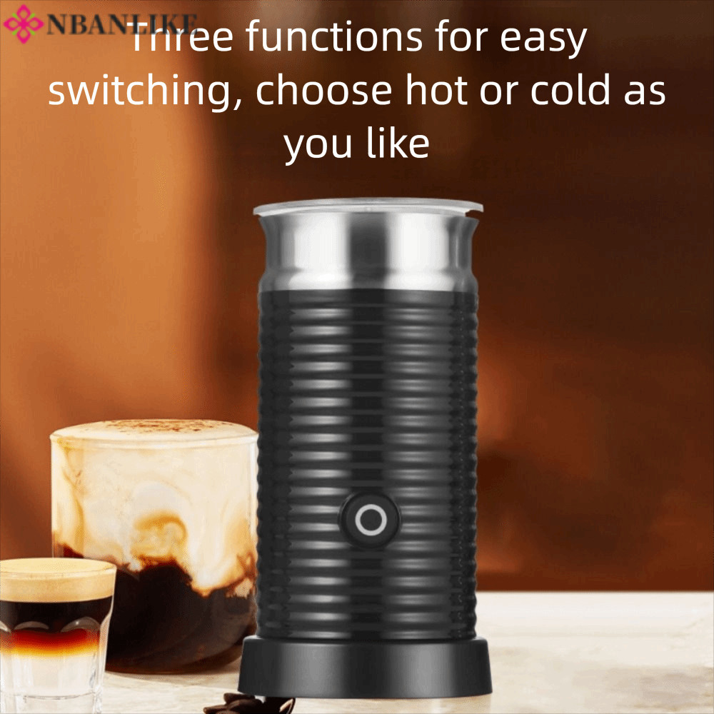 Máy tạo bọt sữa tự động NBANLIKE, Máy tạo bọt sữa điện hiệu ứng kép nóng lạnh, Latte Cappuccino Cà phê tự động đa chức năng Máy tạo bọt sữa hoàn toàn tự động