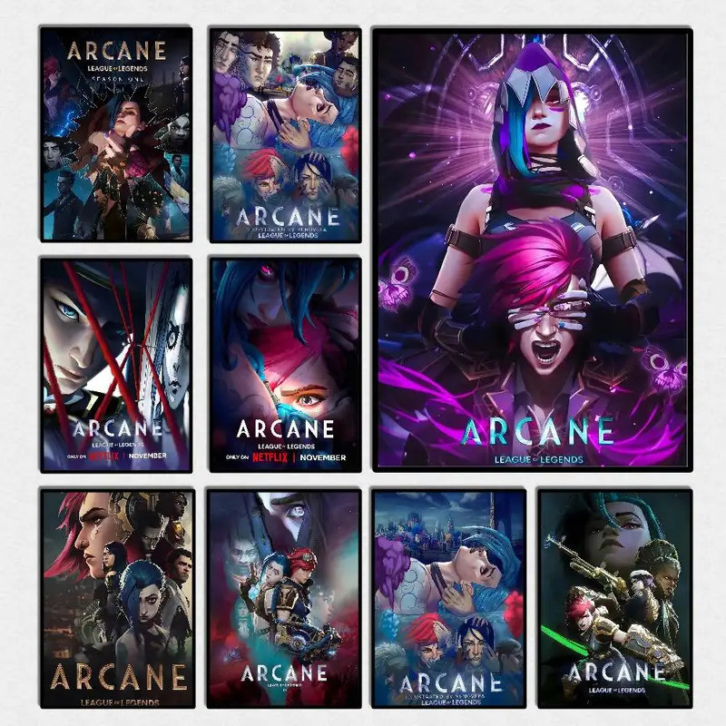 Anime A-Arcanese Jinx Poster HD Nghệ Thuật In Phòng Trang Trí Tường Nhà, Không Khung Tranh Canvas ON