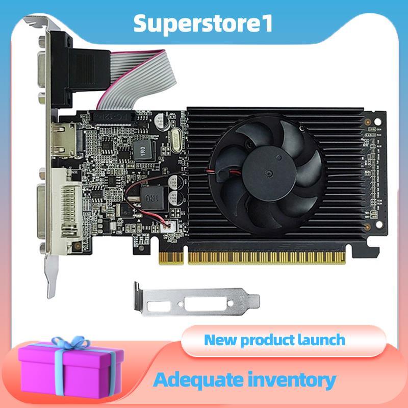 Card đồ họa GT210 1GB DDR3 64Bit PCIE 2.0 40nm GPU - Tương thích + VGA + DVI Card Video để bàn với 2