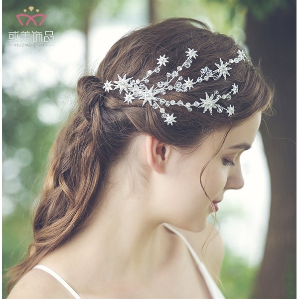 Óp cài tóc cô dâu đá hoa nhí mẫu mới t10-2025