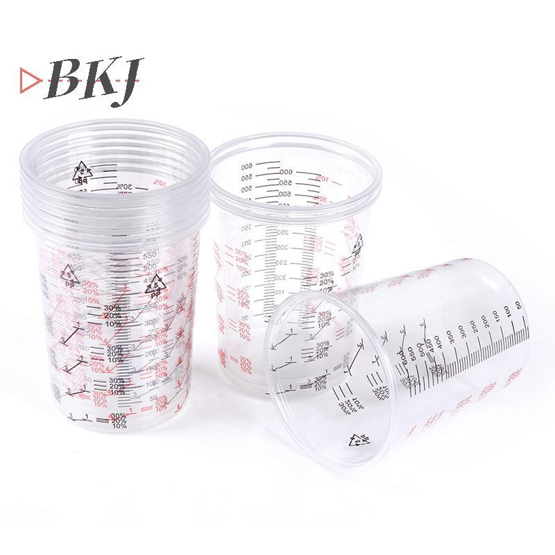 [KJ] 10 Chiếc Cốc Trộn Sơn Nhựa 600ml Nồi Trộn Sơn Cốc Hiệu Chỉnh [Mới]