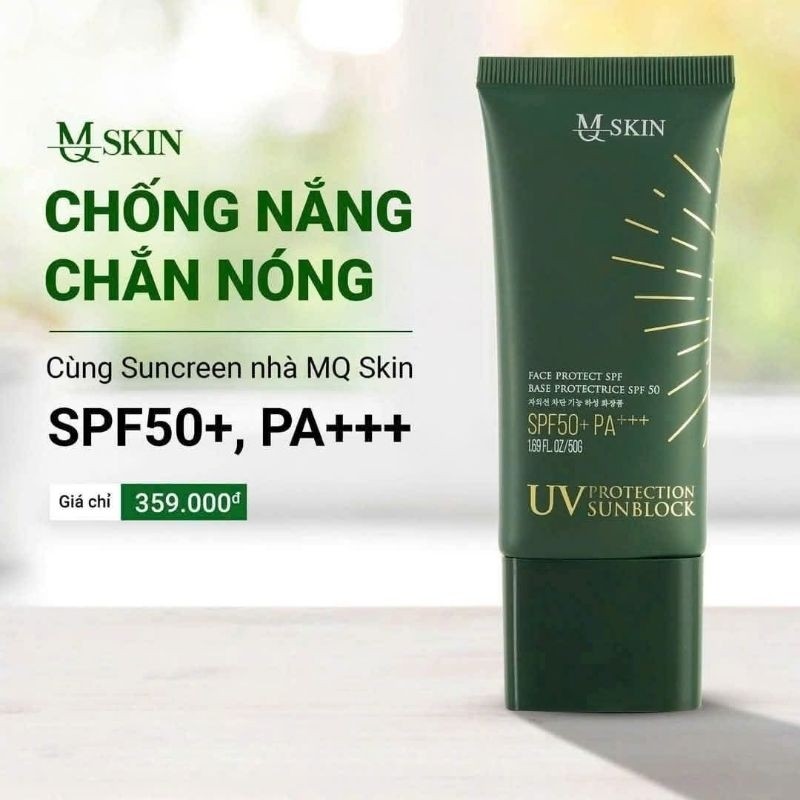 [HÀNG CHÍNH HÃNG] KEM CHỐNG NẮNG MQ Skin SPF 50+ PA +++ tuýp 50G