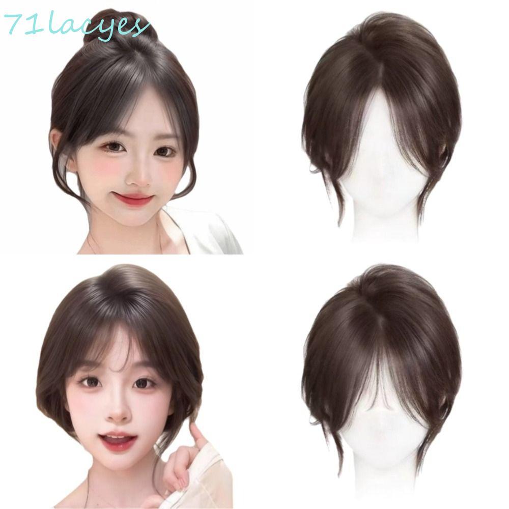 LACYES Miếng Dán Miếng Dán Tóc Giả, Lông Tơ Tổng Hợp Thay Thế Đầu, Miếng Dán Tóc Nhẹ Liền Mạch Miếng