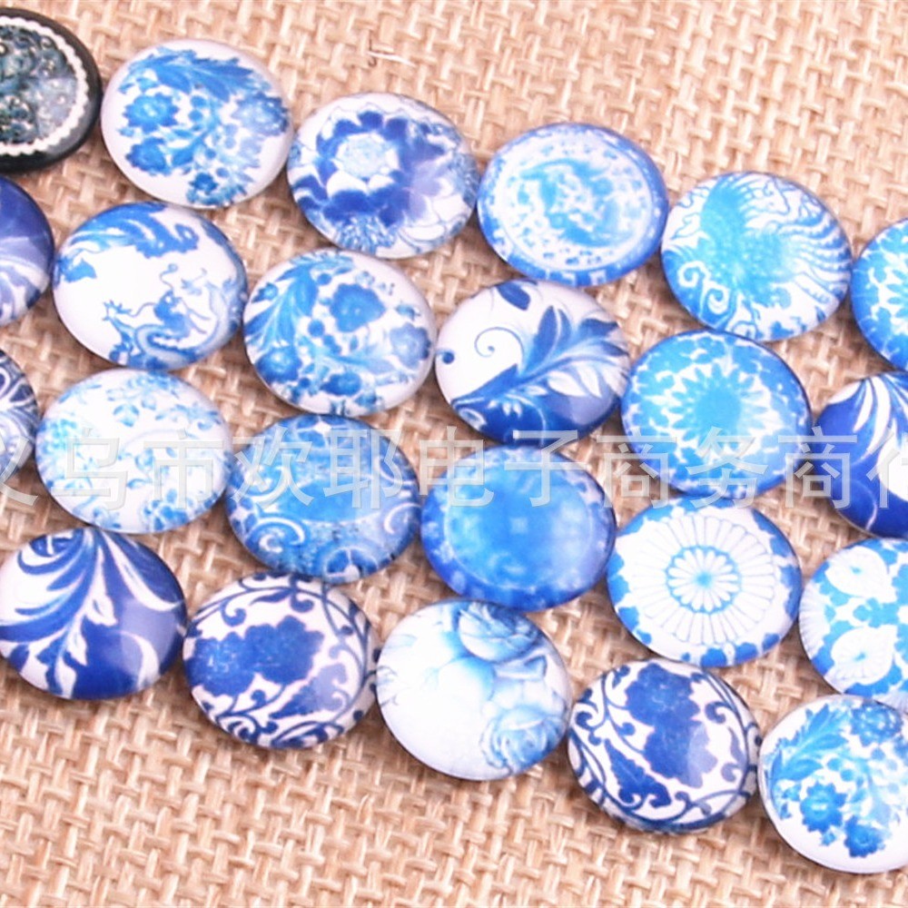 Sản phẩm mới DIY Time Gem Patch Phụ kiện trang sức Glass Gem Style Ngẫu nhiên 12mm 8017