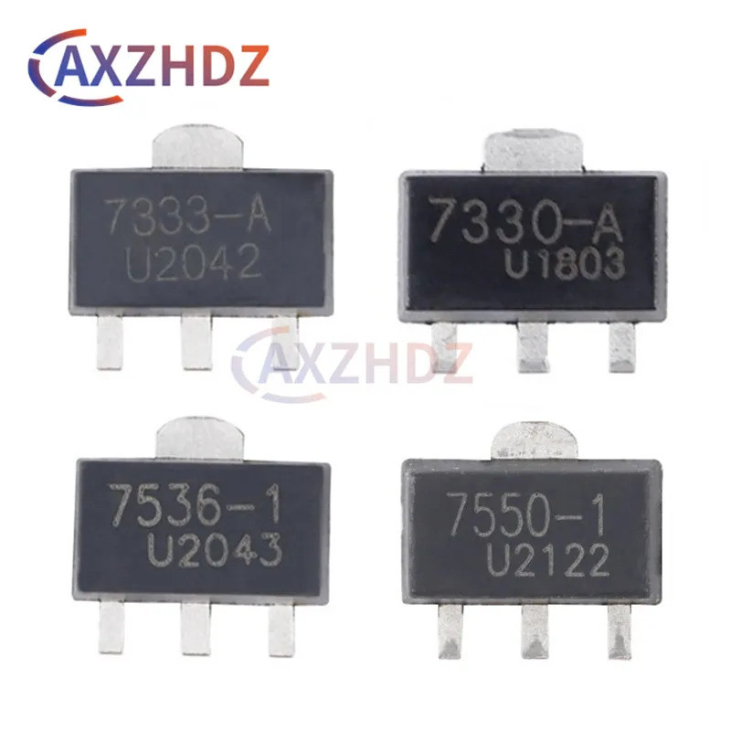 Bộ 50 HT7330-A 7333 7336 7350-A 7730-1 7533-1 7536 7550 SOT-89 3V 3.3V 3.6V 5V 250mA 30V SMD LDO Bộ 