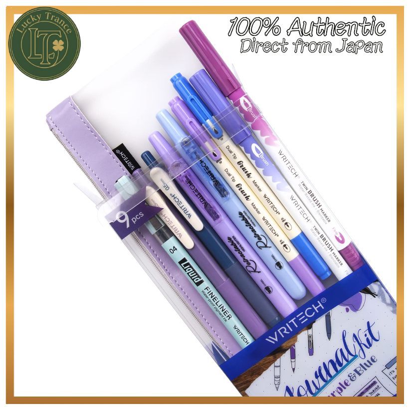 Writech Journaling Kit Gel Ink Pen/Retractable Highlighter/Dual Tip Brush Pen/Fine Liner Smooth Writ