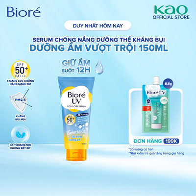 [Phiên Bản Cải Tiến] Serum Biore Chống Nắng Dưỡng Thể Kháng Bụi - Dưỡng Ẩm Vượt Trội 150ml