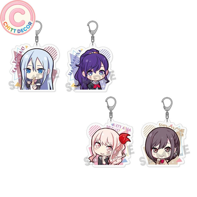 Móc khóa 25-ji Nightcord de Akiyama Mizuki Mafuyu Kanade Ena Kawai chất liệu acrylic