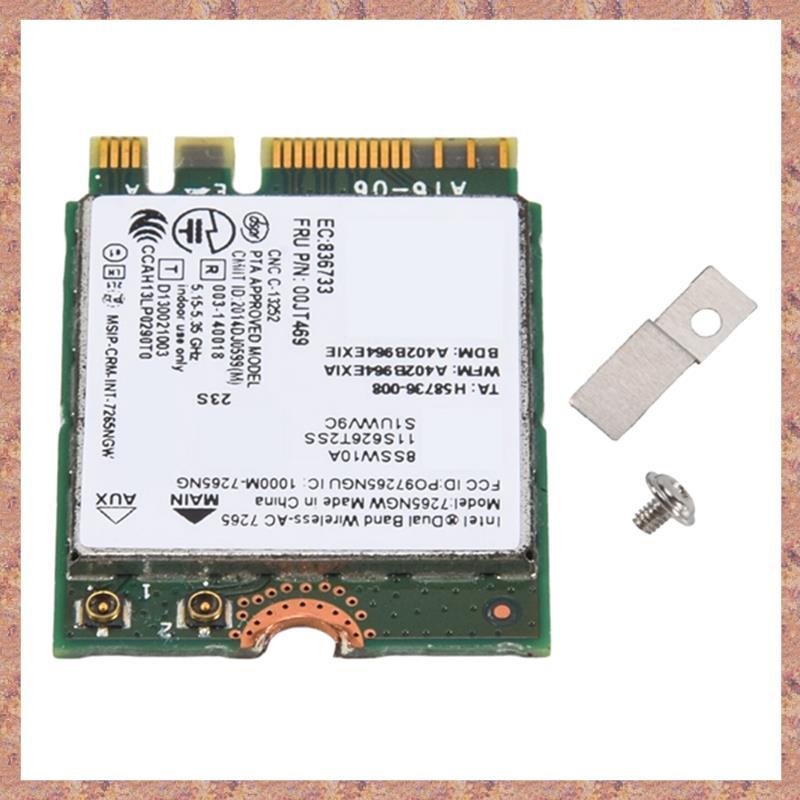 1 Cái AC7265 7265NGW Thẻ WiFi FRU00JT469 802.11AC NGFF BT4.0 Phụ tùng thay thế Phụ kiện cho dòng E55