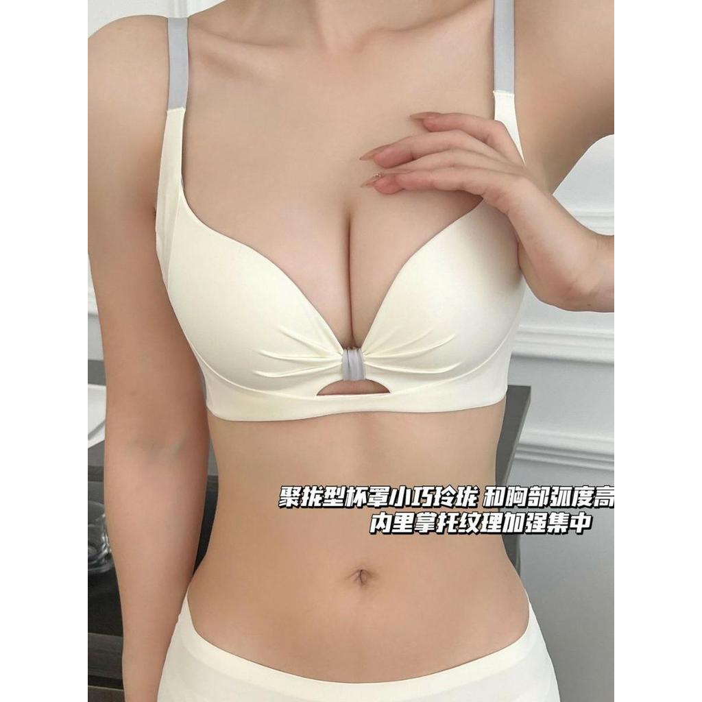 Victoria Nơ Ngọt Ngào Nữ Quần Lót Nhỏ Ngực Tập Hợp Push-up Ngực Nhìn Lớn Dày Cốc Nâng Push-up Bre
