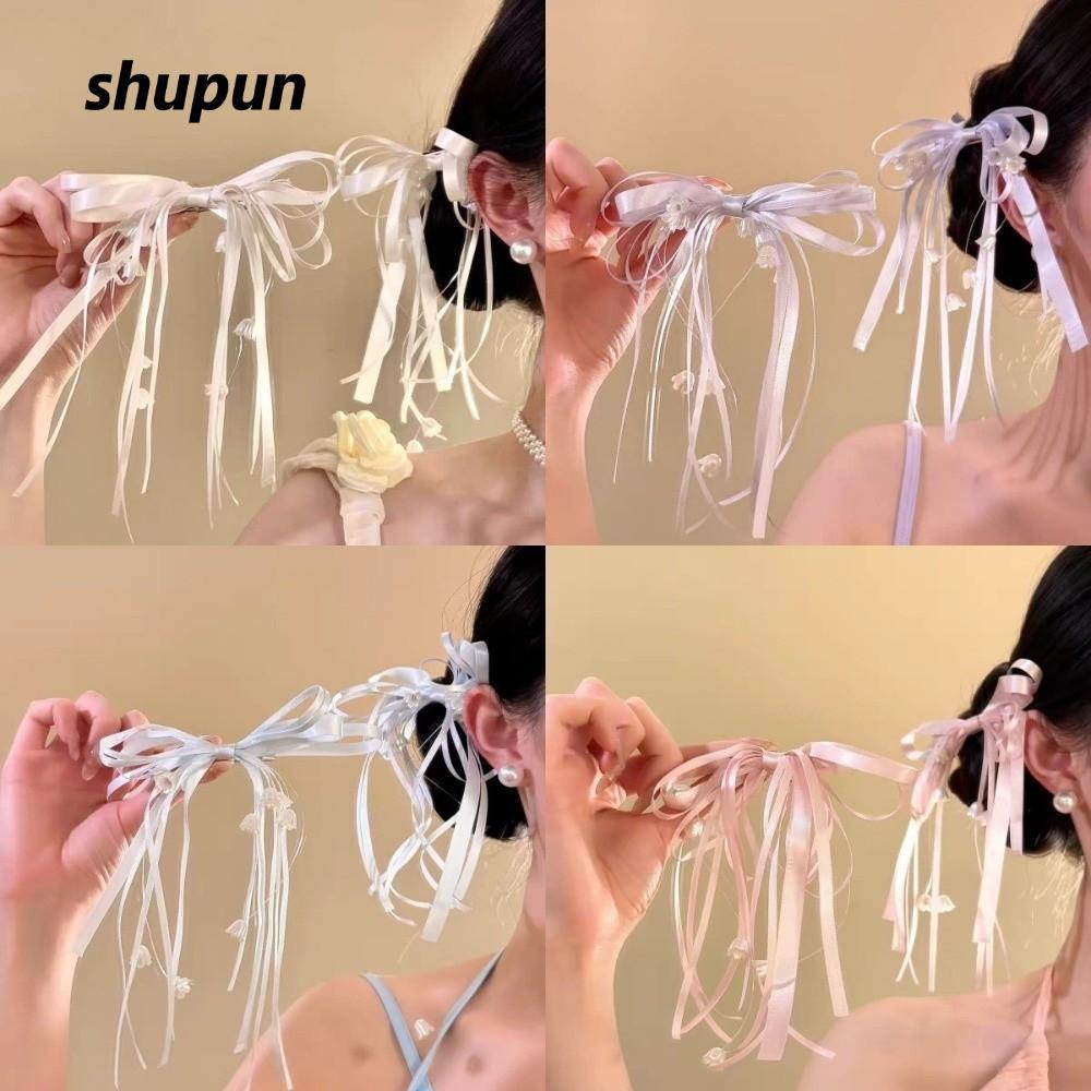 SHUPUN Lily of The Valley Bow Hair Clip, Sweet Fresh Lily of The Valley Hair Clip, Phụ kiện Lily of 