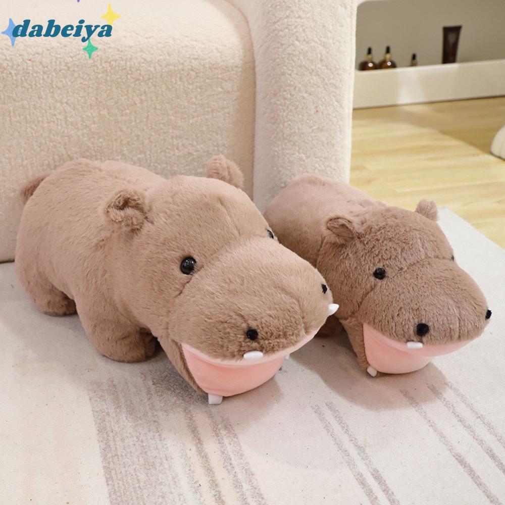 DABEIYA Đồ Chơi Sang Trọng, Moodeng Bé Hippo Thú Nhồi Bông Đáng Yêu, Trang Trí Nhà Cửa Miệng Lớn Hoạ
