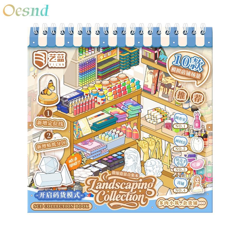 OESND Sticker Book, Store Series PET Mini Scene Sticker, Chất Lượng Cao Minh Họa Tinh Tế Cắt Chết 30