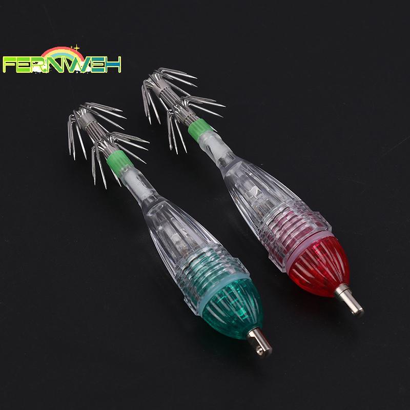 [Fernweh] 1 Máy thổi móc Mini có móc ô và pin Đèn câu cá dưới nước Octopus Squid Hook [MỚI]