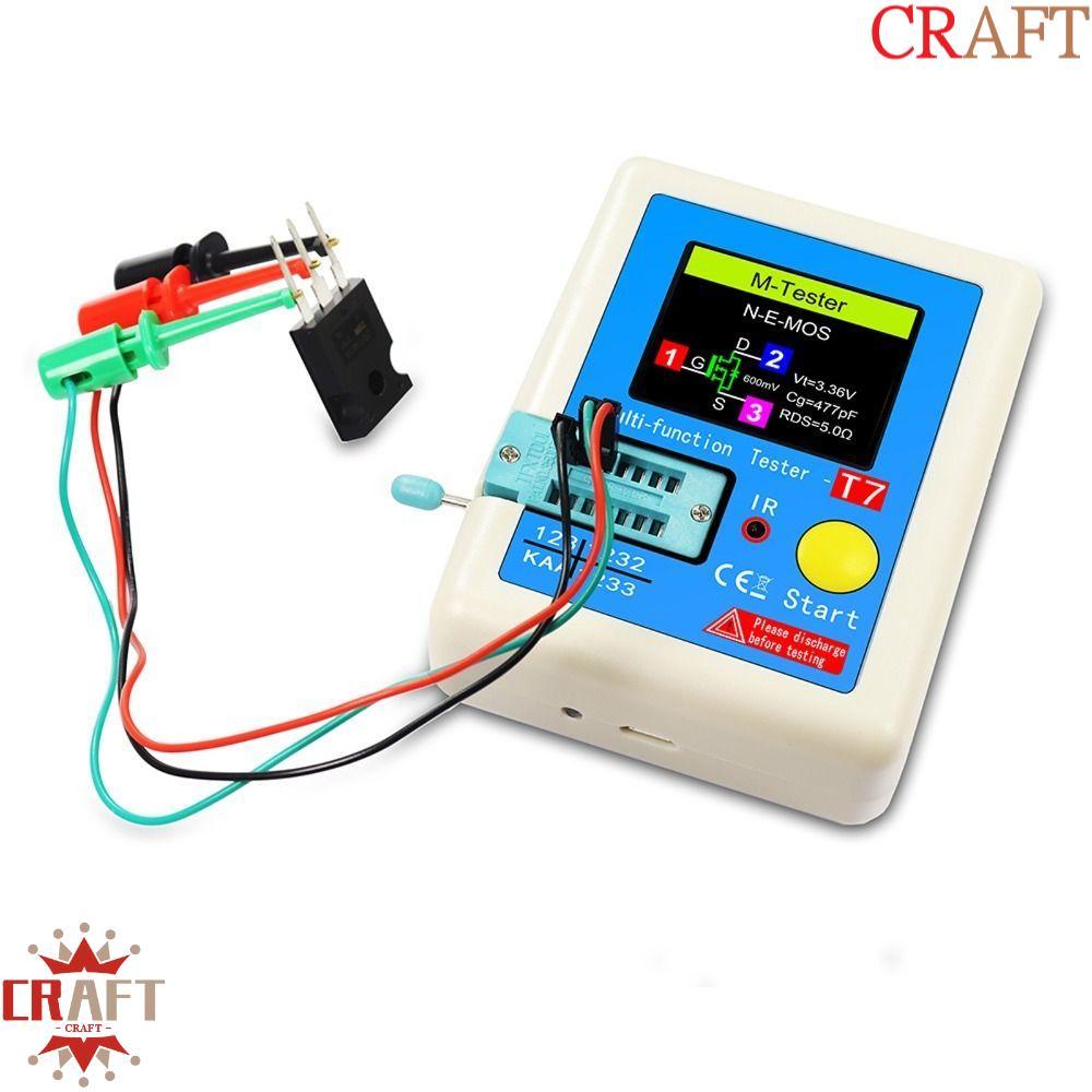 Đồng hồ đo điện trở đa năng CRAFT LCR-T7, màn hình màu, kiểm tra MOS/PNP/NPN ESR, tụ điện