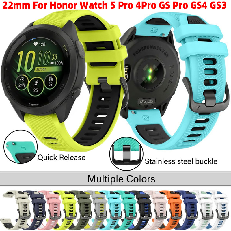 22mm Thoáng Khí Dây Đeo Silicon Cho Honor Watch 5 Ultra 5Pro 4Pro GS Pro GS4 GS3 Dây Đồng Hồ Phụ Kiệ