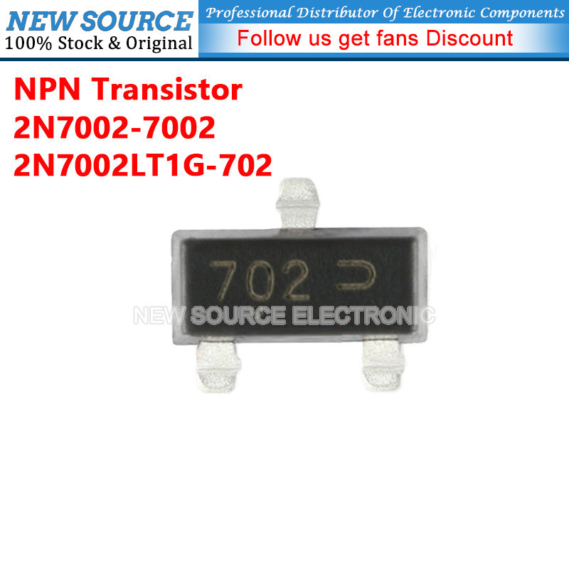 [20 CHIẾC] 2N7002-7002LT1G-702 SOT-23 NPN 7002 702 Transistor SMD Chip Triode Nguồn Mới