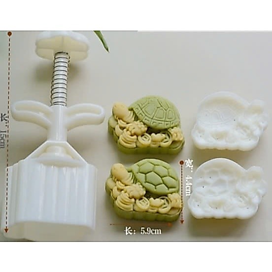 Khuôn Trung Thu 2 mặt rùa 50gr