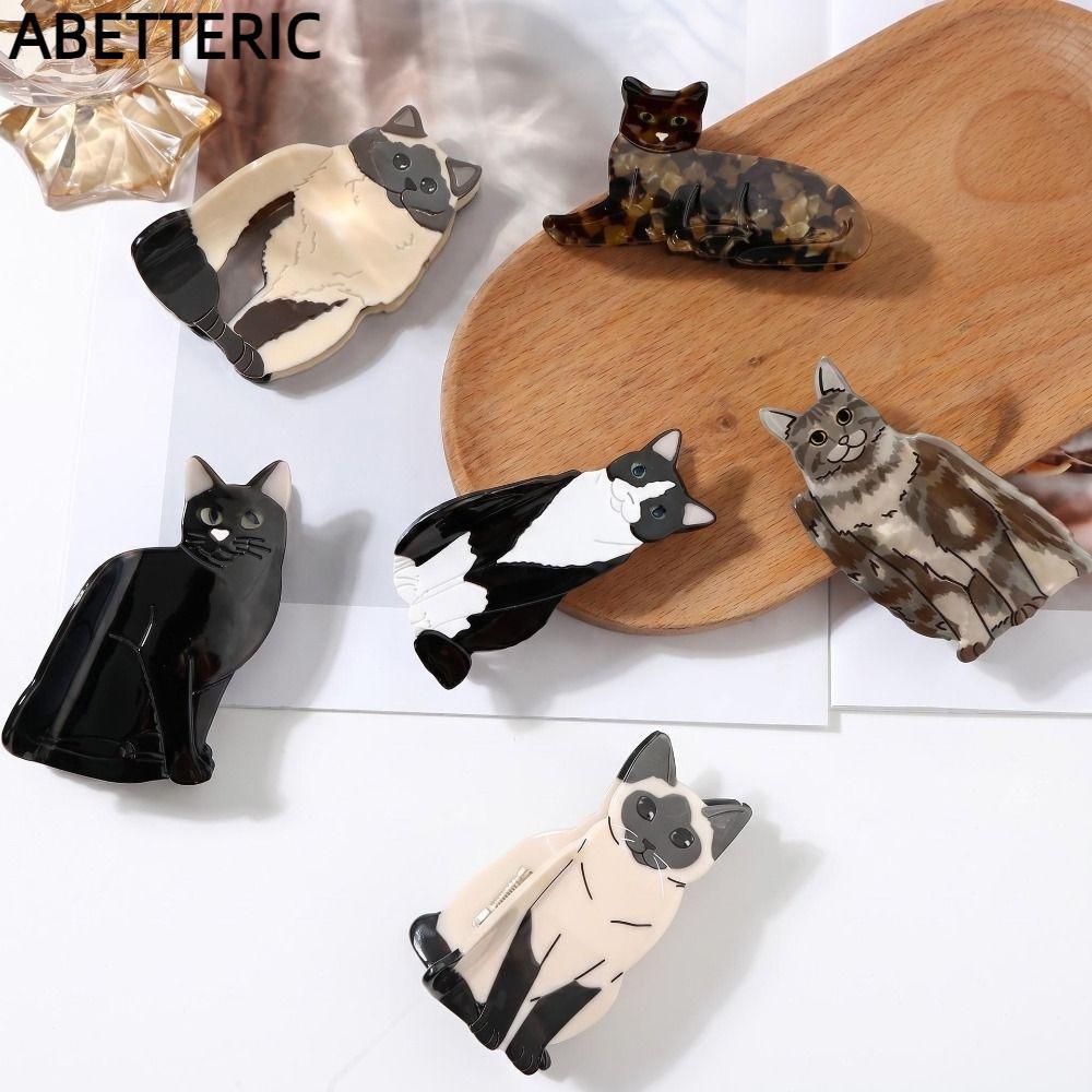 Kẹp Tóc Hình Động Vật ABETTERIC, Kẹp Bên Kẹp Tóc Mèo Tóc, Hoạt Hình Dễ Thương Nửa Buộc Chất Liệu Ace
