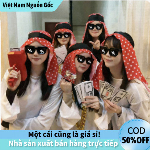 [ Lửa]  Bộ đồ đại gia Dubai 3 món, dùng cho sinh nhật, Halloween, tiệc
