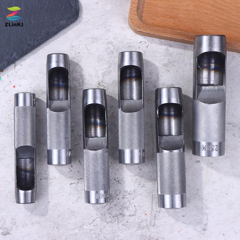ZLinKJ 1 Da Đấm 3-25MM Lỗ Đục Lỗ Thép Tròn Da Thủ Công Lỗ Rỗng Đục Lỗ Cho Kim Loại Miếng Đệm Da Cao 