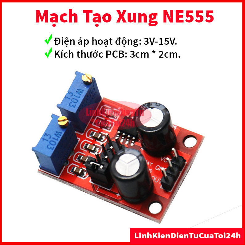 023 Mạch tạo xung NE555 PWM - Mạch 555 Xung Vuông