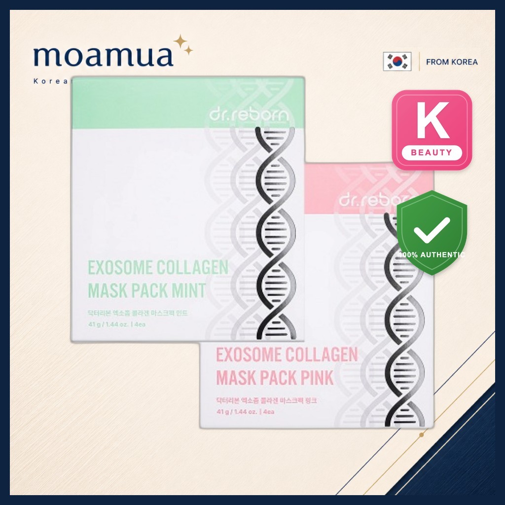 [dr.reborn] Gói Mặt nạ Collagen Exosome Màu hồng, 4 cái, 1 cái / Mặt nạ Collagen Hàn Quốc / Truyền n