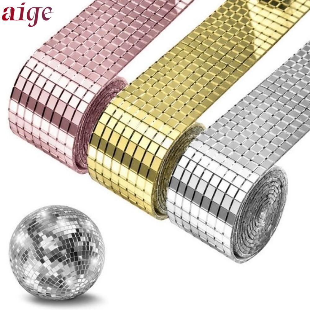 Nhãn dán gương bóng vũ trường AIGE, Gương gạch khảm thủy tinh vuông, Gương tường nền tự dính thủ côn