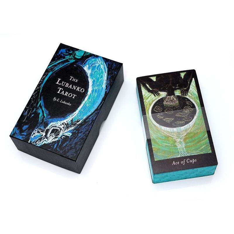 天地盖 Luban& ko Tarot 12*7cm卢班克塔罗牌天地盖盒装游戏Luban&ko Tarot 12 * 7cm Luban Tarot Card Heaven and Earth Cov