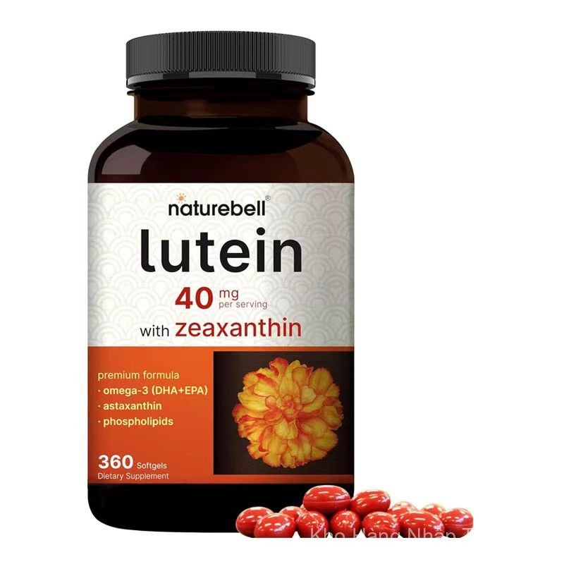 Viên Lutein NatureBell 40mg Kết Hợp Zeaxanthin Omega 3 DHA EPA Astaxanthin Bảo Vệ Mắt 360 Viên Mềm