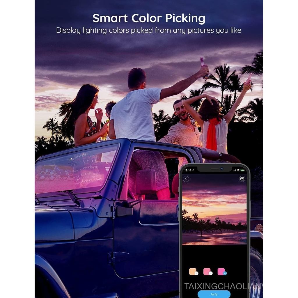 Đèn LED ô tô Govee, đèn nội thất thông minh điều khiển qua app, đèn RGB chế độ DIY & cảm ứng nhạc, t