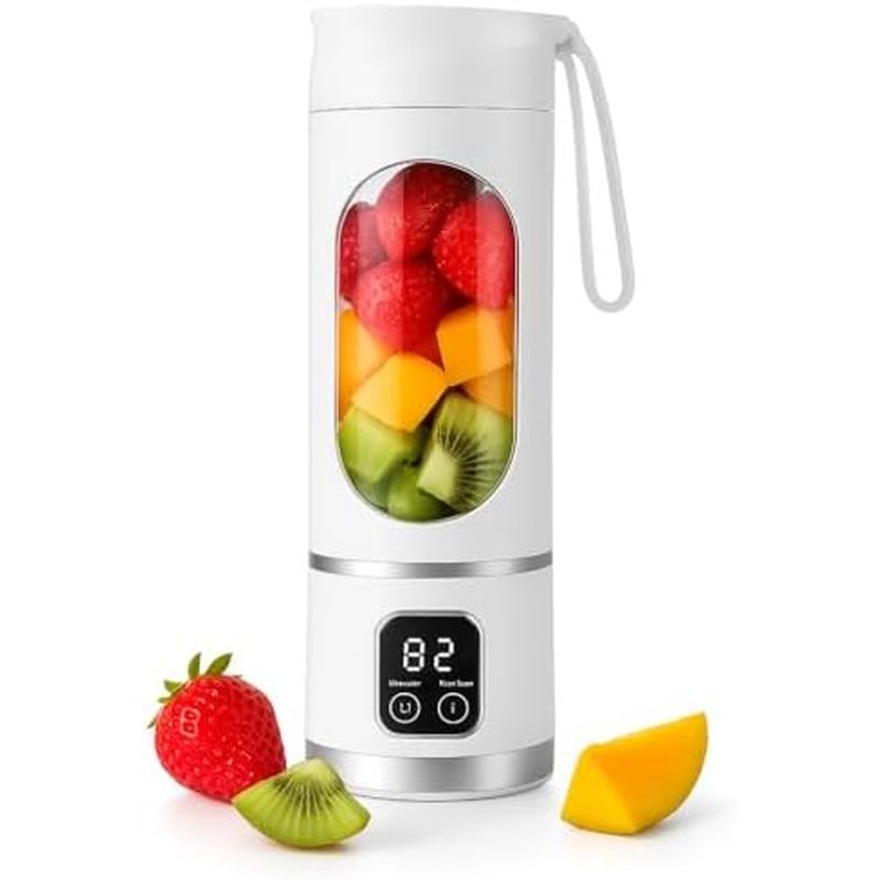 Portable Blender for Shakes and Smoothies – 12 Blades, 450ml Travel Cup, USB-C Rechargeable Mini Jui