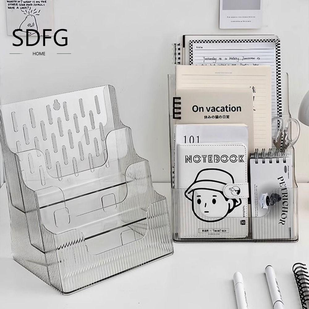 SDFG Pamphlet Flyer Organizer, Giá đỡ trưng bày tài liệu bằng nhựa 3 tầng, Giá đỡ tài liệu Tiết kiệm