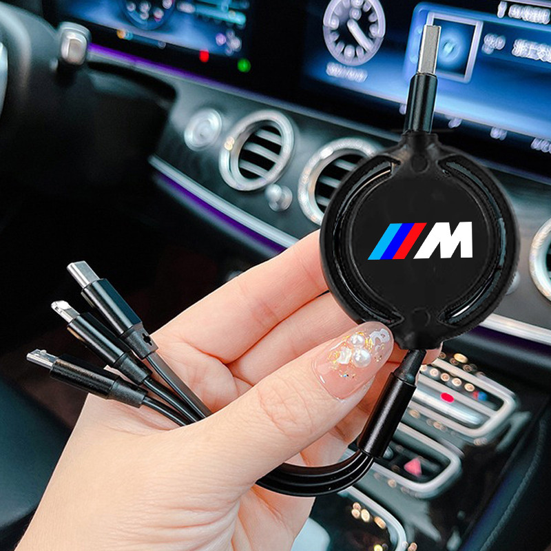 Xe Ô Tô 3 Trong 1 Micro Dây Dữ Liệu USB Loại C 100w Sạc Nhanh Cho Xe BMW M Power M3 G80 M4 G82 M2 G8