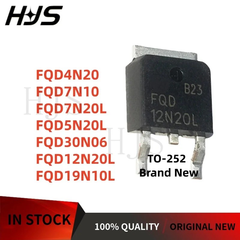 5 Chiếc FQD19N10L FQD4N20 FQD5N20L FQD7N20L FQD12N20L FQD30N06 FQD7N10 TO-252 Hiệu Ứng Trường Bán Bu