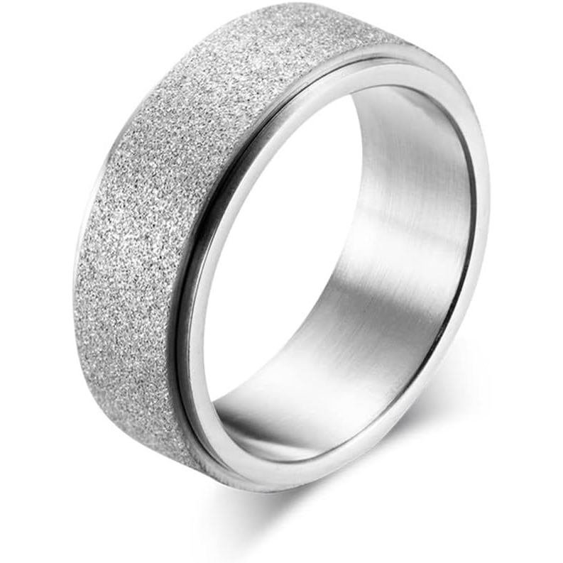 Lo Âu Nhẫn Dành Cho Nữ Titan Thép Spinner Fidget Ban Nhạc Nhẫn Mặt Trăng & Ngôi Sao Giảm Lo Âu Cưới 