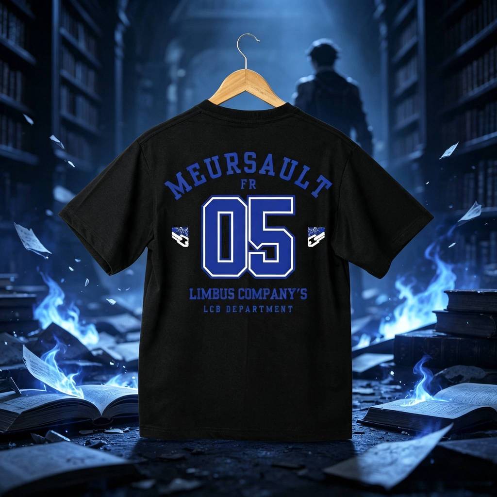 Áo thun Anime Meursault Limbus Company Cotton 1 phong cách trò chơi cổ tròn mọi lứa tuổi
