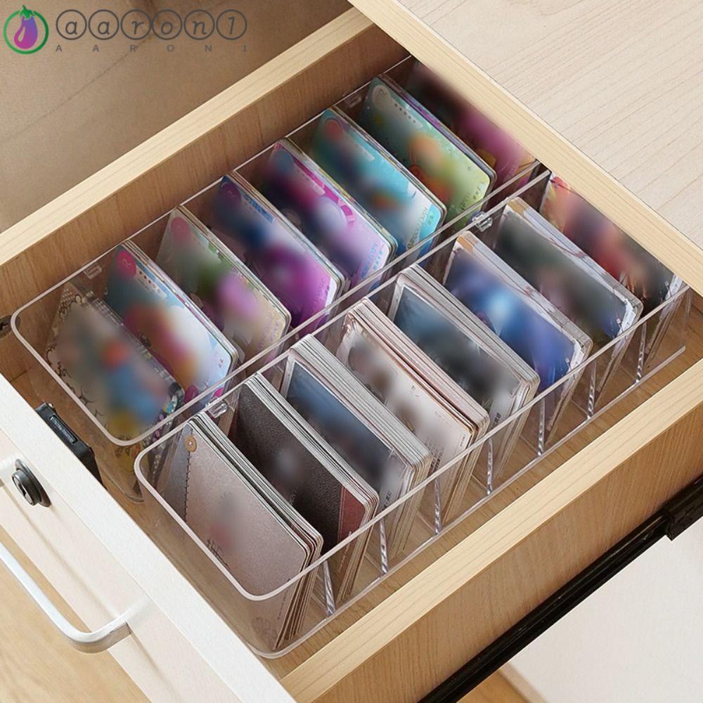 Hộp lưu trữ thẻ AARON1, Hộp đựng thẻ giao dịch rõ ràng chắc chắn, Bộ chia dung lượng cao hình chữ nh