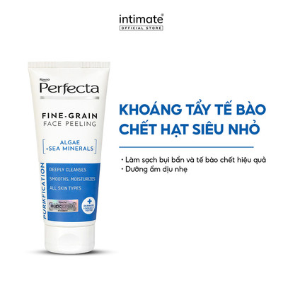 Khoảng Tẩy Tế Bào Chết Tảo Biển Hạt Siêu Nhỏ Rohto Perfecta Fine-grain Face Peeling Purification 75ml