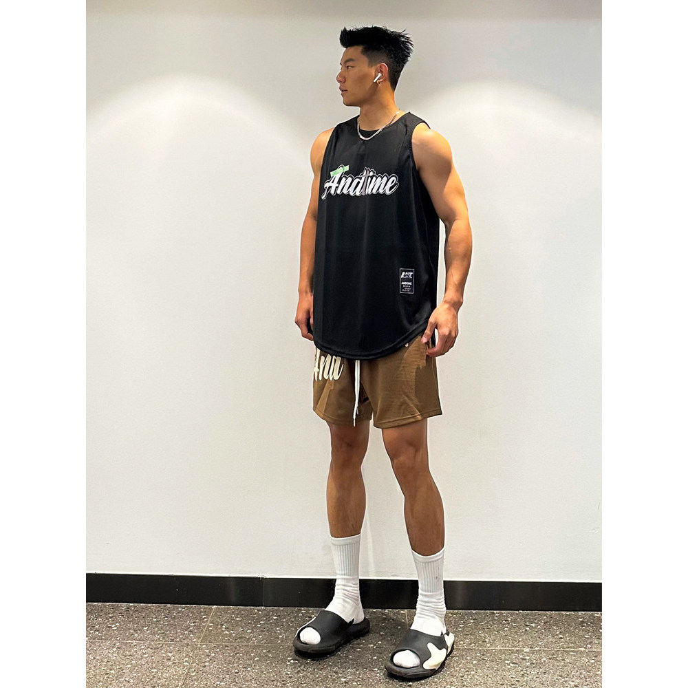 áo tập gym nam tanktop Áo ba lỗ chạy bộ huấn luyện bóng rổ mùa hè ANDTIME