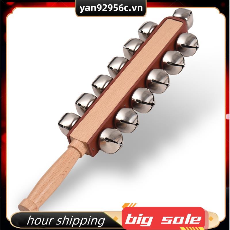 Nhạc Cụ Gõ Tay Jingle Bells Tay Chuông Xe Trượt Tuyết Chuông Gỗ Lắc Jingle Bells Dính Cho Đảng Ủng H