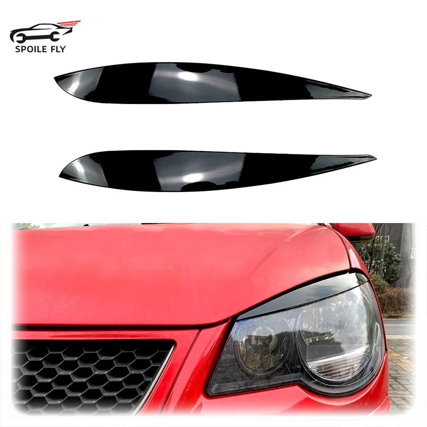 Dành Cho Xe Volkswagen VW Polo MK4 9N 9N3 2005 2006 2007 2008 2009 Đèn Pha Mí Mắt Lông Mày Viền Đèn 