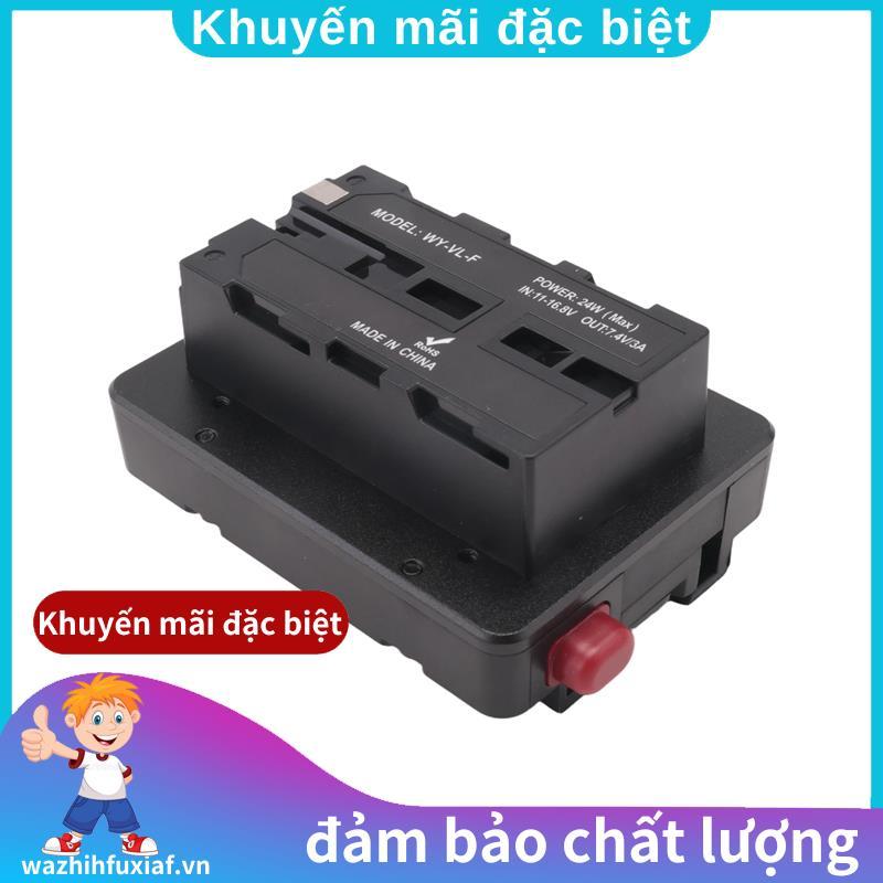 Pin V Mount V-Lock sang NP-F F550 F570 F750 F970 Tấm chuyển đổi pin màu đen D-Tap cho màn hình đèn L