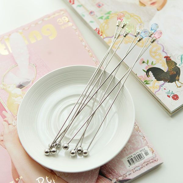 New creative milk powder mixing spoon, milk tea spoon, water mixing spoon with diamond shape12y Long